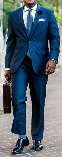 Picture of Slim fit blue two-piece suit