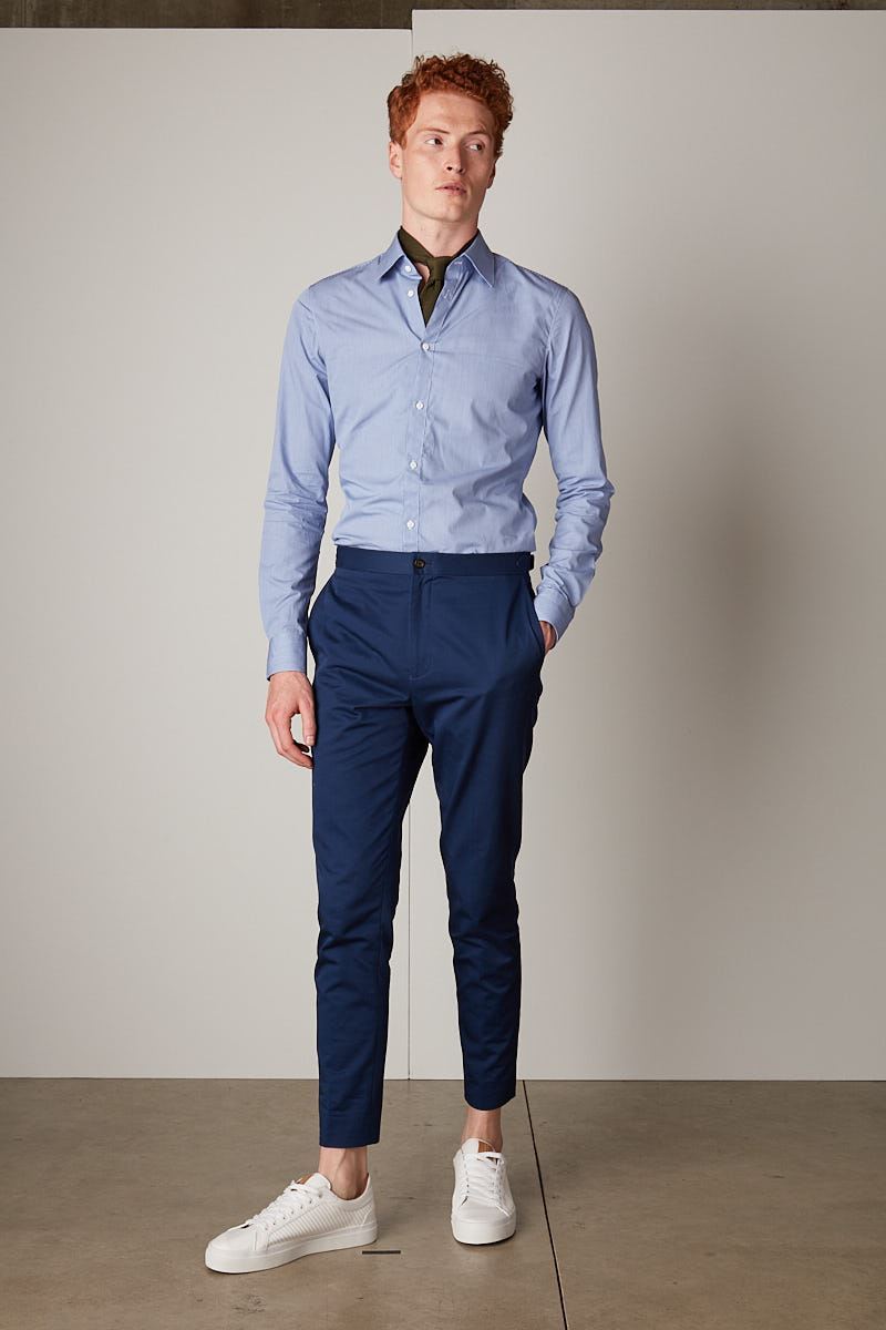 Blue Chinos Made To Measure From 75 Free Delivery THE DROP